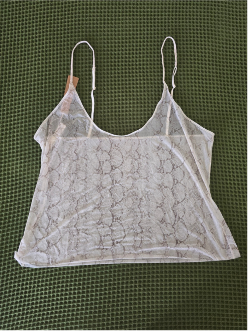 NWT SKIMS Milky Sheer Stone Pastel Snake Print Camisole 2X